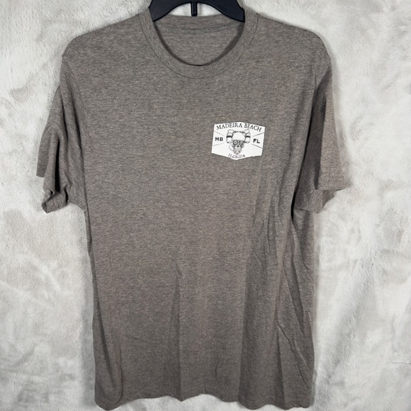 Madiera Beach Mens Graphic Shirt A Day Without Beer Just Kidding Skull Print Tee - Picture 2 of 5